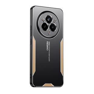 For Realme 14 Pro Global Blade Series TPU Hybrid Metal Phone Case(Gold)