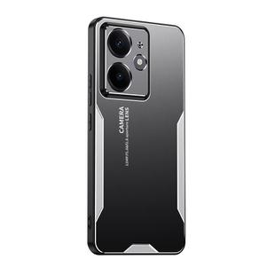 For Realme Neo7 SE Blade Series TPU Hybrid Metal Phone Case(Silver)