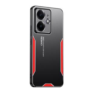 For Realme Neo7 SE Blade Series TPU Hybrid Metal Phone Case(Red)