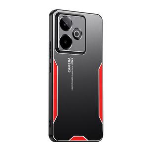 For Realme GT7 5G Blade Series TPU Hybrid Metal Phone Case(Red)