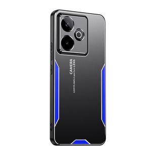 For Realme GT7 5G Blade Series TPU Hybrid Metal Phone Case(Blue)