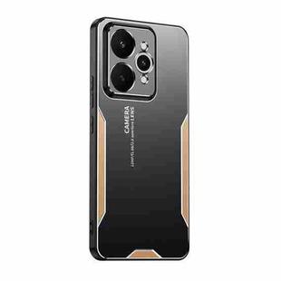 For Realme 15 5G Global Blade Series TPU Hybrid Metal Phone Case(Gold)