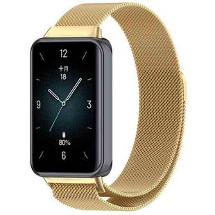 For Honor Band 9 Milan Magnetic Steel Mesh Watch Band(Gold)