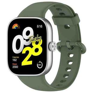 For Xiaomi  Mi Band 8 Pro Solid Color Colorful Buckle Silicone Watch Band(Dark Green)