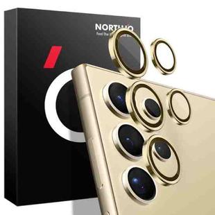 For Samsung Galaxy S24 Ultra 5G NORTHJO Camera LensCD Vein Metal Ring Tempered Glass Film(Gold)