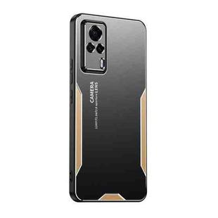 For vivo S9e Blade Series TPU Hybrid Metal Phone Case(Gold)