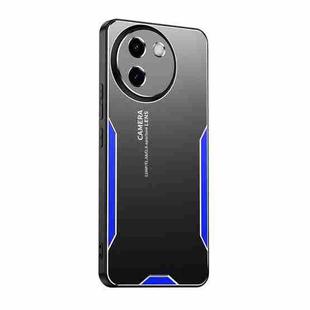 For vivo V30e Blade Series TPU Hybrid Metal Phone Case(Blue)