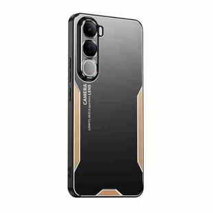 For vivo V40 Lite Blade Series TPU Hybrid Metal Phone Case(Gold)