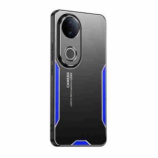 For vivo S20 Blade Series TPU Hybrid Metal Phone Case(Blue)