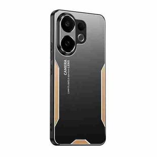 For vivo S30 Blade Series TPU Hybrid Metal Phone Case(Gold)
