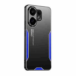 For vivo S30 Blade Series TPU Hybrid Metal Phone Case(Blue)