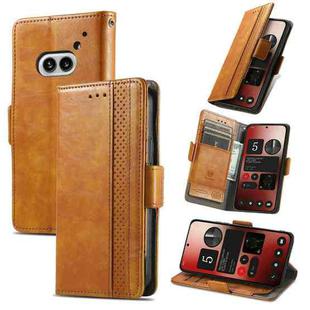 For Nothing Phone 2A CaseNeo Splicing Dual Magnetic Buckle Leather Phone Case(Khaki)