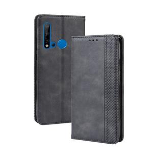 Magnetic Buckle Retro Crazy Horse Texture Horizontal Flip Leather Case for Huawei P20 lite (2019) / Nova 5i, with Holder & Card Slots & Photo Frame(Black)