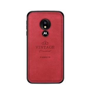 PINWUYO Shockproof Waterproof Full Coverage PC + TPU + Skin Protective Case for Motorola Moto G7 Play (Eurasian Version)(Red)