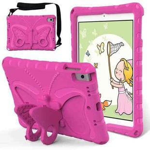 For iPad Air 3 / 10.5 2019 Butterfly Bracket EVA Shockproof Tablet Case(Rose Red)