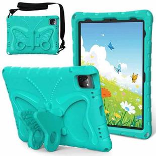 For iPad 10th Gen 10.9 2022 Butterfly Bracket EVA Shockproof Tablet Case(Mint Green)