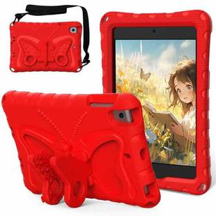 For iPad mini 1/2/3/4/5 Butterfly Bracket EVA Shockproof Tablet Case(Red)