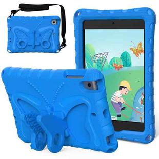 For iPad mini 1/2/3/4/5 Butterfly Bracket EVA Shockproof Tablet Case(Blue)