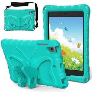 For iPad mini 1/2/3/4/5 Butterfly Bracket EVA Shockproof Tablet Case(Mint Green)