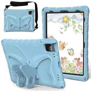 For iPad Air 11 2024 Butterfly Bracket EVA Shockproof Tablet Case(Light Blue)