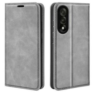For OnePlus Nord 5 Retro-skin Magnetic Suction Leather Phone Case(Grey)