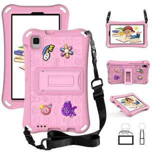 For Samsung Galaxy Tab A7 Lite 8.7 T220 Hi Baby EVA Full Body Tablet Case with Strap(Pink)