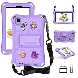 For Samsung Galaxy Tab A11 2025 Hi Baby EVA Full Body Tablet Case with Strap(Light Purple)