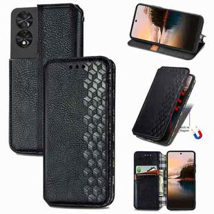 For TCL 40 Nxtpaper 5G Cubic Grid Pressed Magnetic Leather Phone Case(Black)