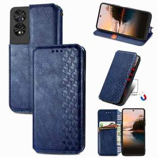 For TCL 40 Nxtpaper 5G Cubic Grid Pressed Magnetic Leather Phone Case(Bule)