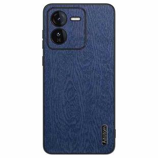 For vivo iQOO Z9 Tree Bark Leather Shockproof Phone Case(Blue)