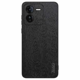 For vivo iQOO Z9 Tree Bark Leather Shockproof Phone Case(Black)