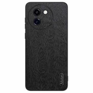 For vivo Y200i Tree Bark Leather Shockproof Phone Case(Black)