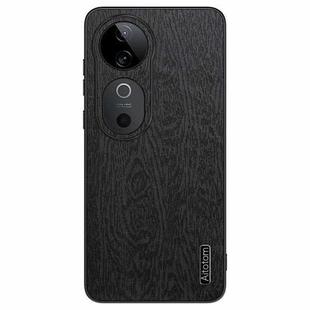 For vivo S19 Pro Tree Bark Leather Shockproof Phone Case(Black)