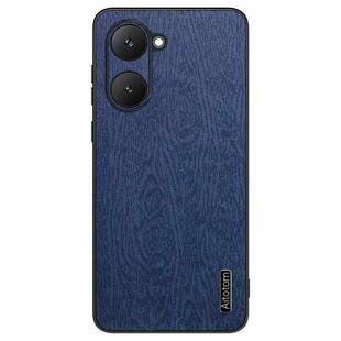 For vivo Y03 4G Tree Bark Leather Shockproof Phone Case(Blue)