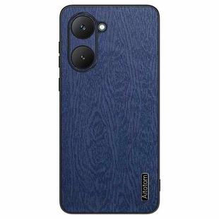 For vivo Y36T Tree Bark Leather Shockproof Phone Case(Blue)