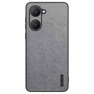 For vivo Y36T Tree Bark Leather Shockproof Phone Case(Grey)