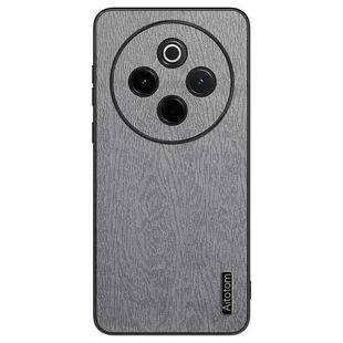 For vivo Y300 Pro Tree Bark Leather Shockproof Phone Case(Grey)