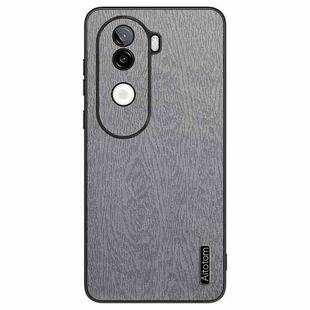 For vivo iQOO Z9s Tree Bark Leather Shockproof Phone Case(Grey)