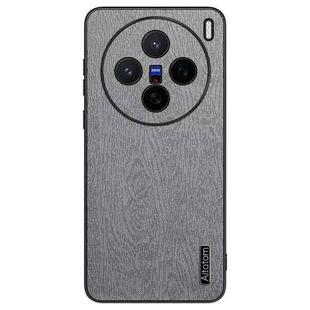 For vivo X200 Tree Bark Leather Shockproof Phone Case(Grey)