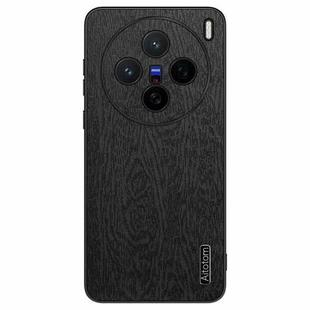 For vivo X200 Tree Bark Leather Shockproof Phone Case(Black)