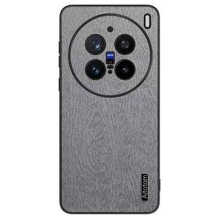 For vivo X200 Pro mini Tree Bark Leather Shockproof Phone Case(Grey)