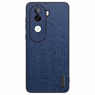 For vivo V40e Tree Bark Leather Shockproof Phone Case(Blue)