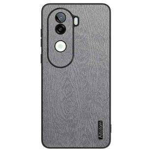 For vivo V40e Tree Bark Leather Shockproof Phone Case(Grey)