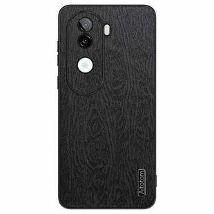 For vivo V40e Tree Bark Leather Shockproof Phone Case(Black)