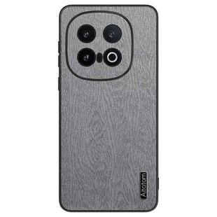 For vivo iQOO 13 Tree Bark Leather Shockproof Phone Case(Grey)