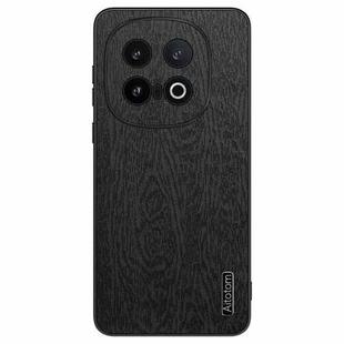 For vivo iQOO 13 Tree Bark Leather Shockproof Phone Case(Black)