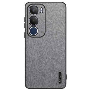 For vivo Y19s Tree Bark Leather Shockproof Phone Case(Grey)