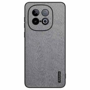 For vivo iQOO Z10 Turbo Tree Bark Leather Shockproof Phone Case(Grey)