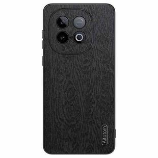 For vivo iQOO Z10 Turbo Tree Bark Leather Shockproof Phone Case(Black)