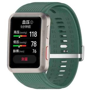 For Huawei Watch D Blood Pressure Watch Silicone Watch Band(Dark Green)